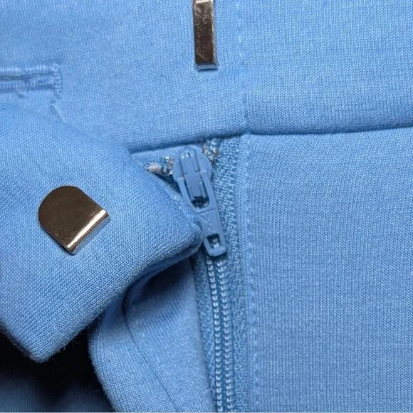 Ann Taylor Eva Fit High Rise Ankle Pants Size 8 Blue Career Office Spring - Picture 5 of 10